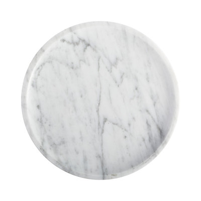 Plateau rond en marbre naturel Guein, Arabescato