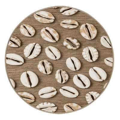 Washable Cowrie Shell Collection Coastal Area Rug