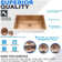 Brushed Copper Rose Gold 16 Gauge Steel Commercial Single Bowl Kitchen Sink Top Mount 32"x 18"