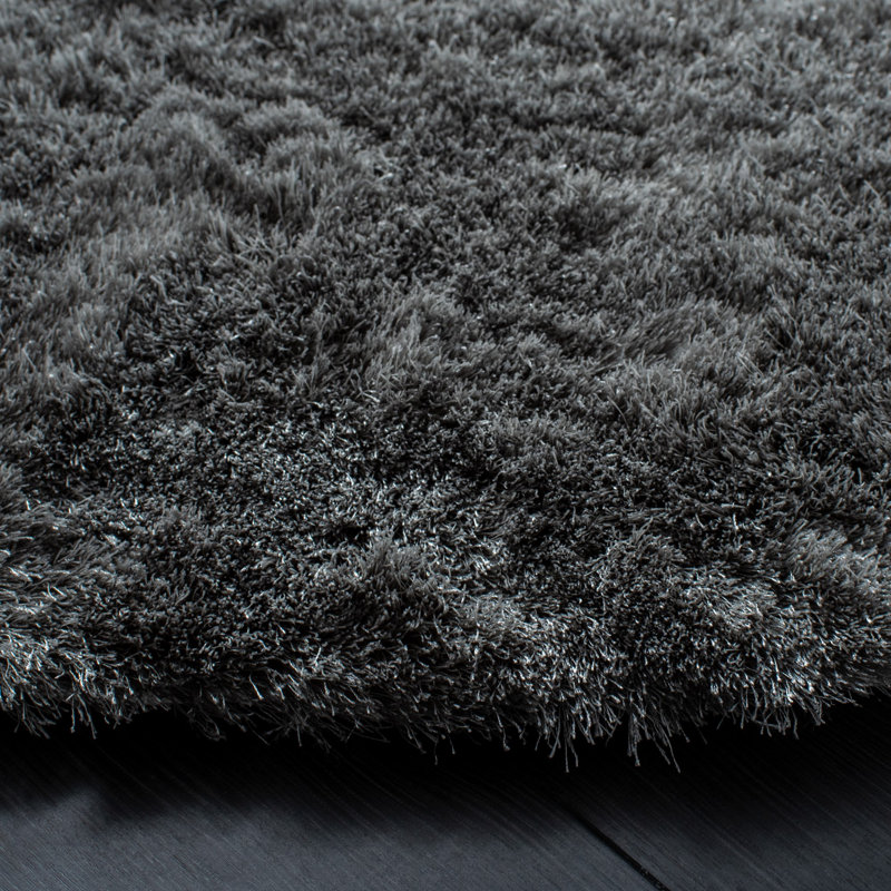 Annike Handmade Tufted Grey Area Rug, Rectangle 8' x 10'