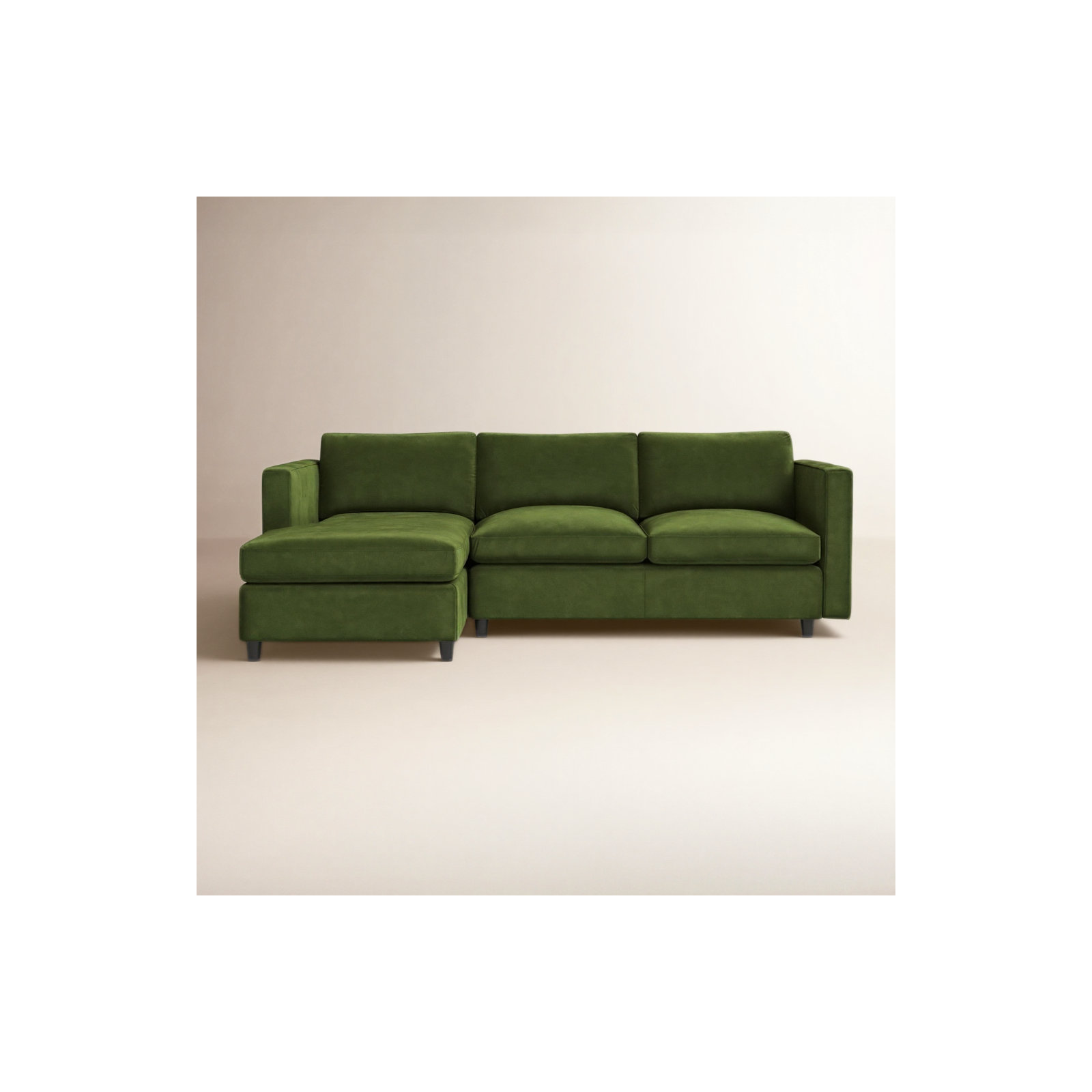 Fleetwood 2 - Piece Upholstered Sectional, Midnight Moss Performance Velvet