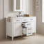 Meuble-lavabo autoportant contemporain avec comptoir en composite, tablettes réglables et portes à fermeture en douceur-1626300893