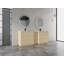 Meuble-lavabo autoportant Willow avec lavabo double en céramique blanche-135533593