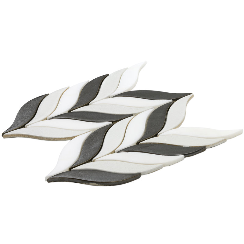 Carreau de mosaïque murale en céramique 2 "x 3" Divine Sprig (0,86 pi. Ca. / feuille), Bronze industriel