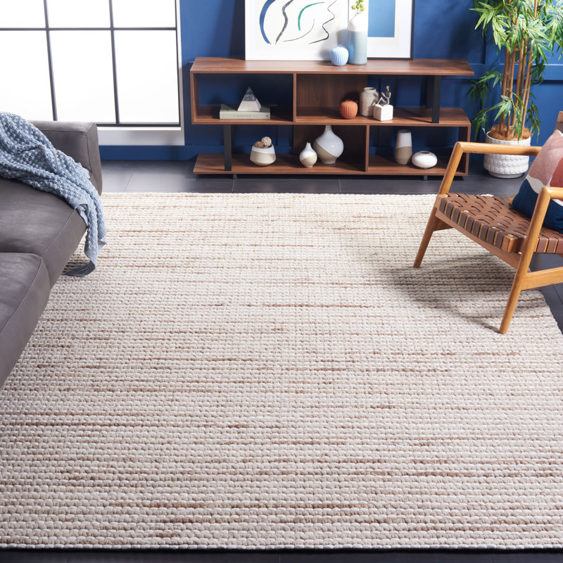Sumler Hand Woven Wool Striped Rug, Rectangle 8' x 10'