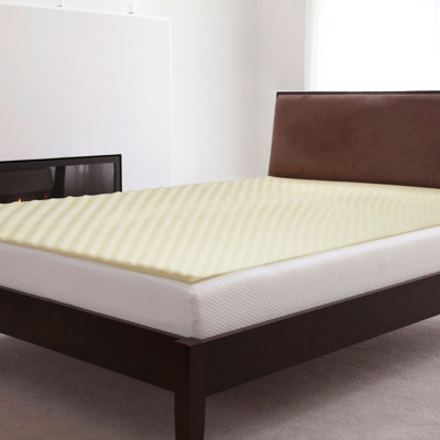 Lavish Home Egg Crate Foam Mattress Topper – Twin XL Bed Pad for Extra Comfort and Support – Great for Dorm Rooms, Cots, Futons, or Campers