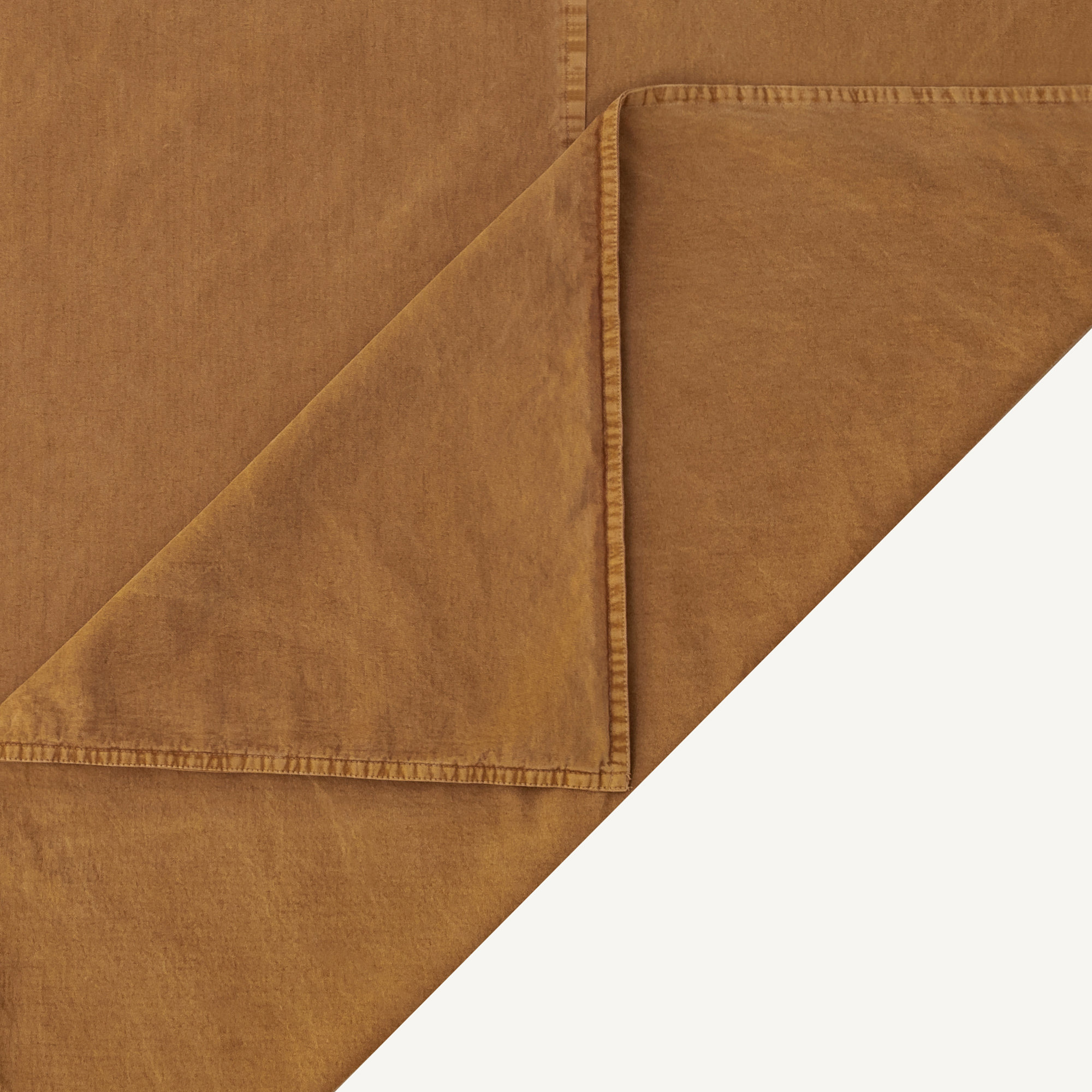 Stonewashed Cotton Canvas Stonewashed Cotton Canvas Solid Color Classic Chic Casual Duvet Cover Set, Terracotta