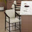 Tabouret de bar de style médiéval de 26 po, accoudoirs en bois, structure en métal épais et robuste, tabouret haut classique-2043767178-2033330873