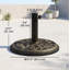 Base de parasol autoportante en résine