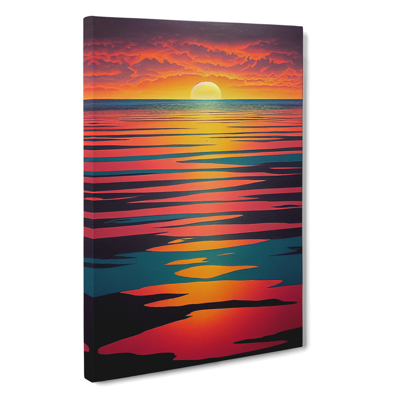 XC1022-1975X Evocative Sunset - Wrapped Canvas Painting, 60cm H x 40cm W