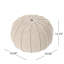 Pouf rond en coton Bordeaux, beige-2060166818