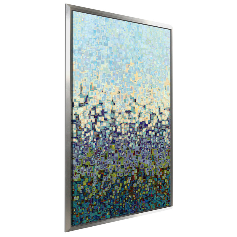 « you love love », reproduction d’impression sur toile, H 33,5 po x l 21,5 po x P 2 po, Cadre flottant argent