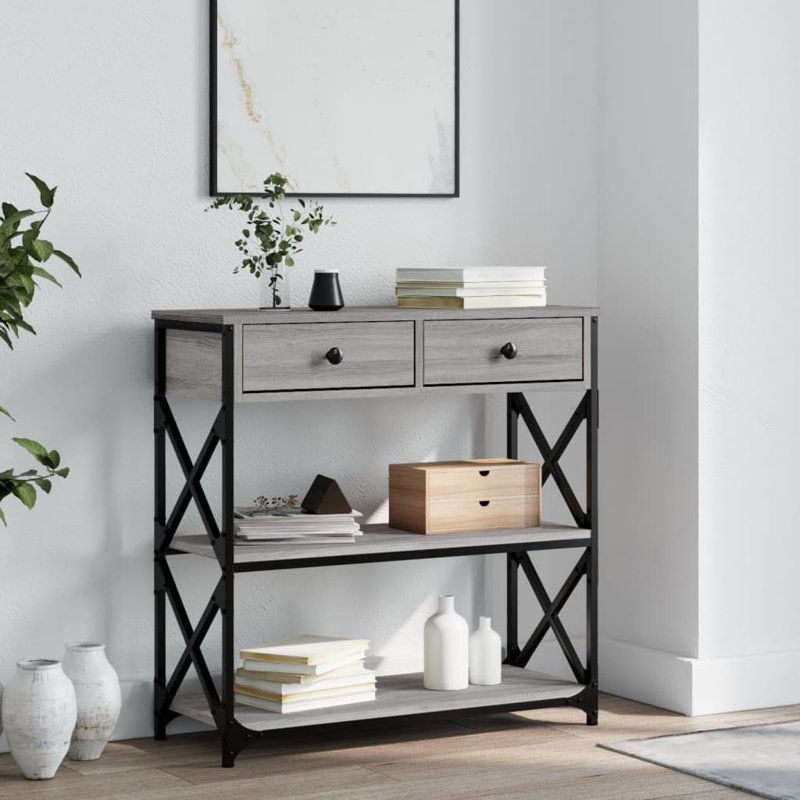 Console Table, Grey Sonoma, 75cm H x 75cm W x 28cm D