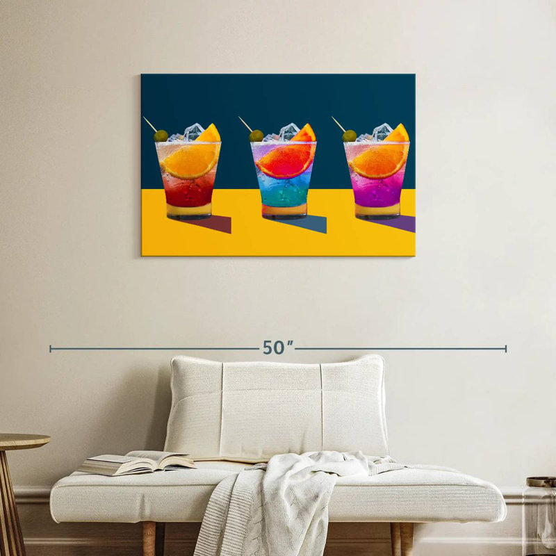 Yarlin Rainbow Cocktail, H 20 po x l 30 po