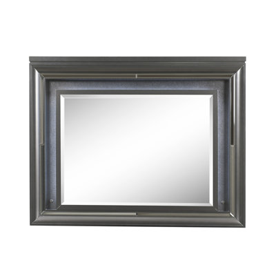 Exquisite LED Mirror With Wooden Frame And Stylish Edge For Any Room