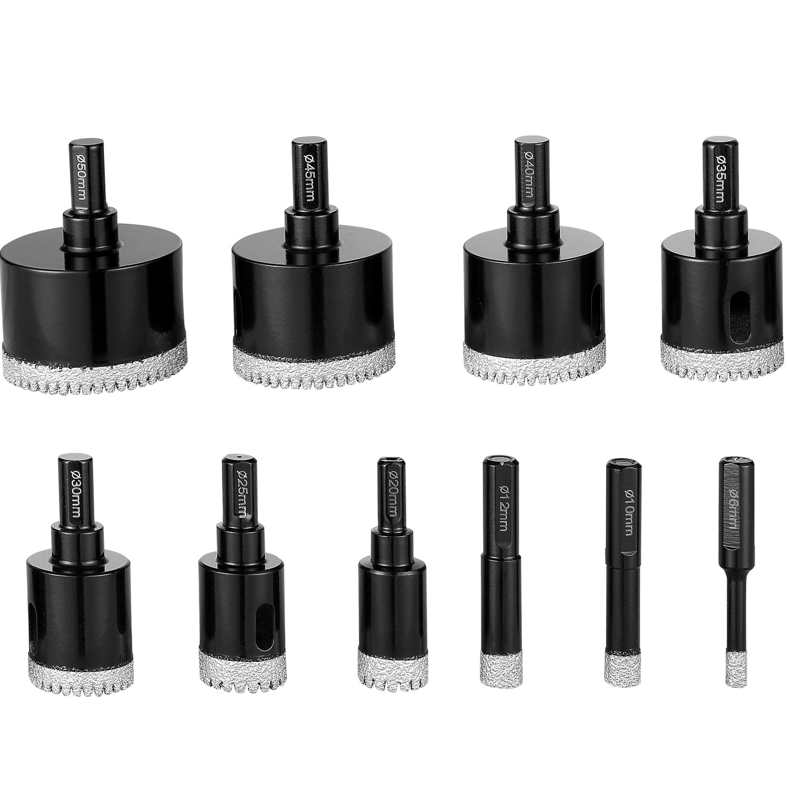 Kit Seghe A Tazza EXFEIN 10 Pezzi - Punta Diamantata Per Piastrelle E Marmo