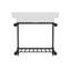 Gloss White Fireclay Rectangular Console Bathroom Sink with Overflow-49500073-119167066