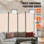 Paravent pliable à 4 panneaux, écran de confidentialité portable pour bureau et maison, beige, résistant et imperméable