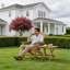  Grade A Teak Adirondack Chair Outdoor Patio Set of 2 (1 Chair + 1 Side Table)