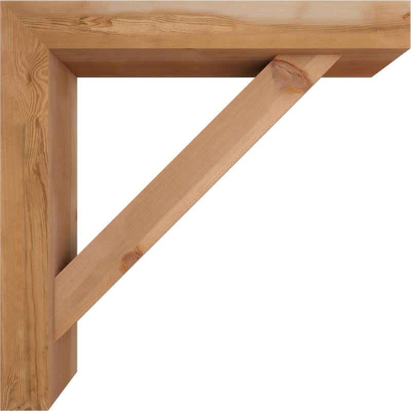 Traditional Block Bracket w/ Offset Brace, 30 x 30, 5 1/2"W Western Red Cedar (Smooth)