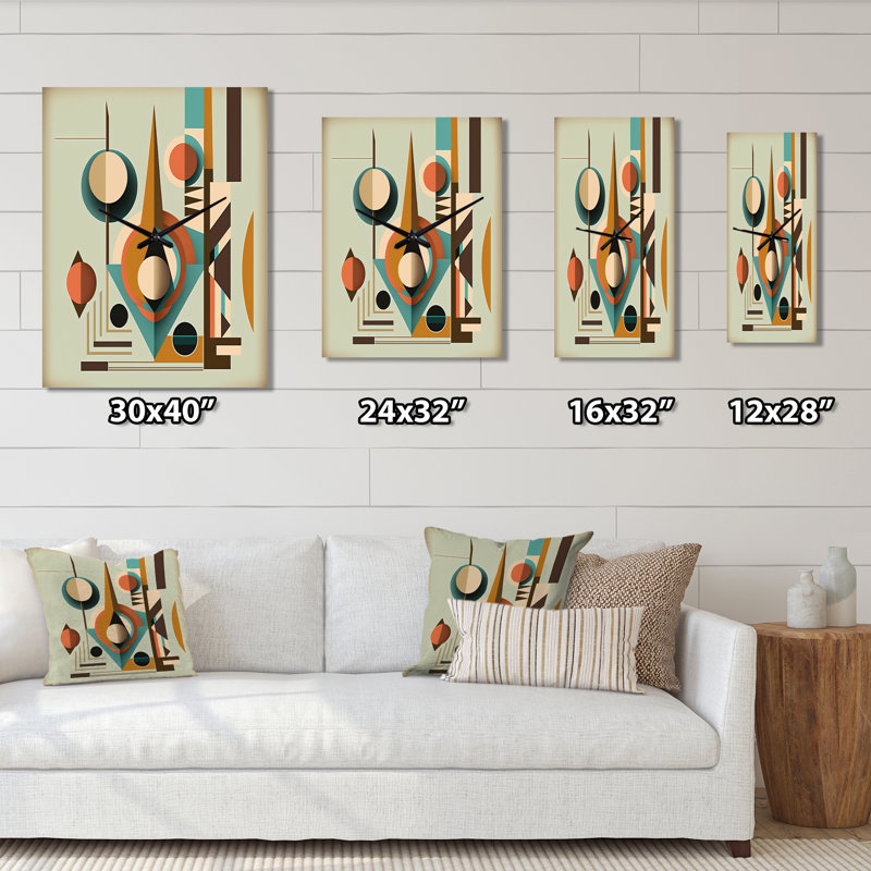 Horloge murale Mid Century Mid-Century Minimal, Petit