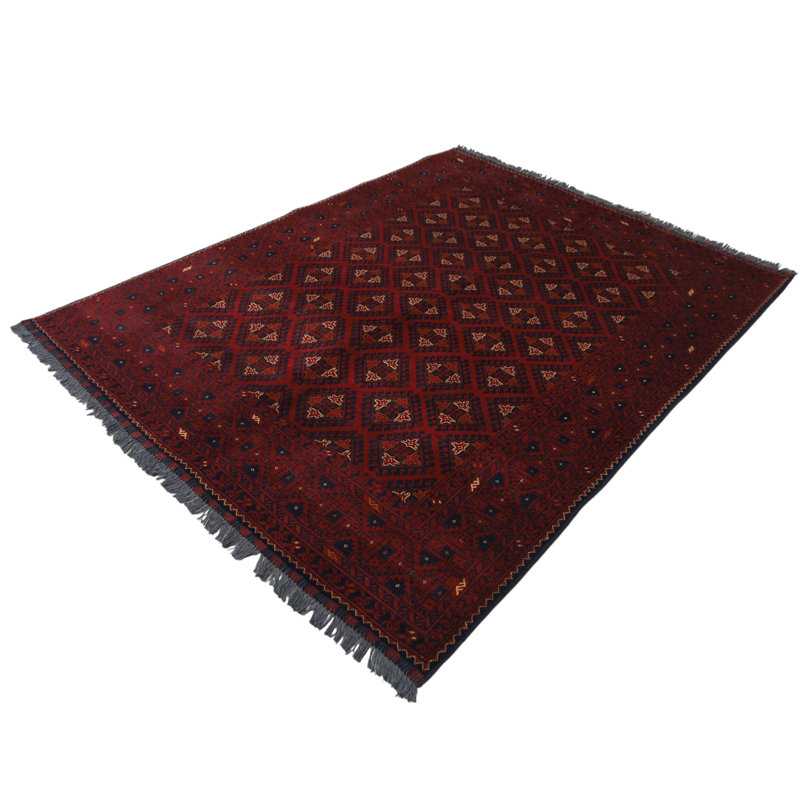 High-Quality Hand-Knotted Red Area Rug