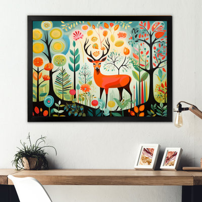 Green Mid Century Mod Nature I - Abstract Midcentury Wall Art
