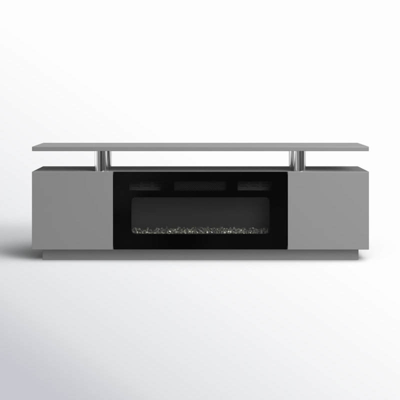 Meuble télé 70 po Bhhatu, Gris, 70"