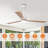 52" Propeller Dimmable LED Ceiling Fan with Lights and Remote Control, 6-Speed Reversible DC Motor, 3 Color Lights, 5"&10" Downrods Included-433492403