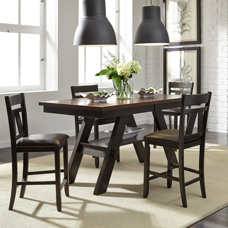Aljona Counter Height Dining Set w/ Butterfly Leaf
