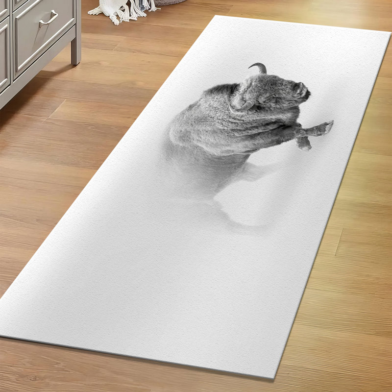 Stylish Non Woven Soft Type Printed Rug with Intricate Medallion Design for a Sophisticated Home Interior Update