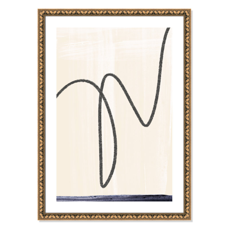 «Tiger Iily», reproduction d'art sur papier encadré, Papier avec cadre à perles dorées, H 36,5 po x l 26,5 po x P 1,13 po