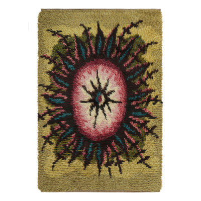 One-of-a-Kind 3’2x4’9 Hand Knotted Area Rug