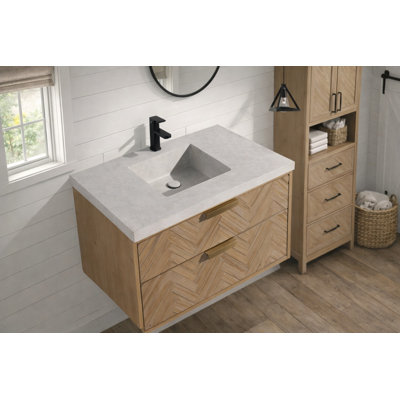 Carlsbad 42'' Single Bathroom Vanity with Concrete Top