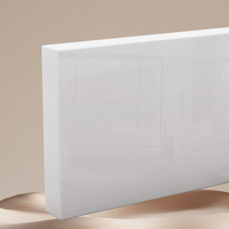 24'' W X 4'' H Solid Surface White Backsplash Polished Rectangular Vanity Top Back Splash for Vanity Sink, Window Sill, Door Transitions
