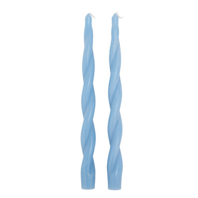 Unscented Elongated Twisted Taper Candles In Box