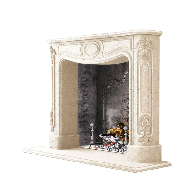 Florence Fireplace Surround, Beige Old World