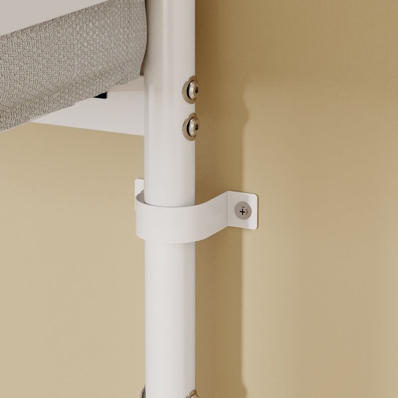 Lits peu encombrants, lit simple en métal blanc, rangement moderne pour la maison