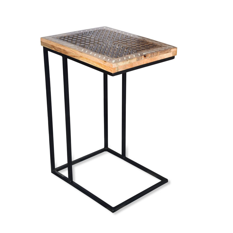 Parris - Table de service de canapé - Brun clair