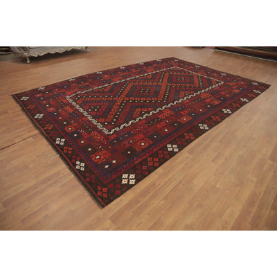 Tribal Wool Kilim Vegetable Dye Area Rug 9x13