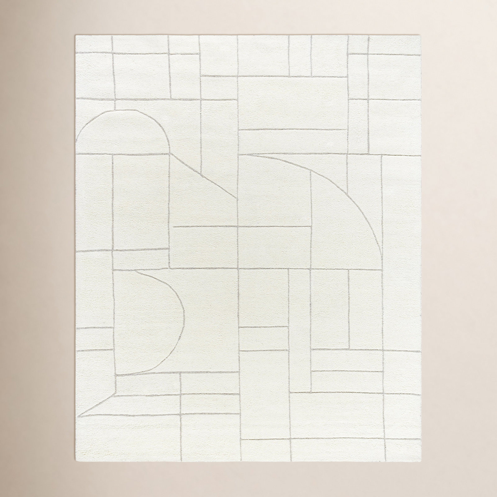 Lorette Hand-Tufted Geometric Rug, Rectangle 8' x 10'