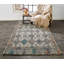 Eliel Geometric Hand Tufted Black/White/Orange Area Rug-1479041113