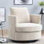 Chaises d'appoint pivotantes, chaise moderne en chenille 31,9 pouces pour la maison