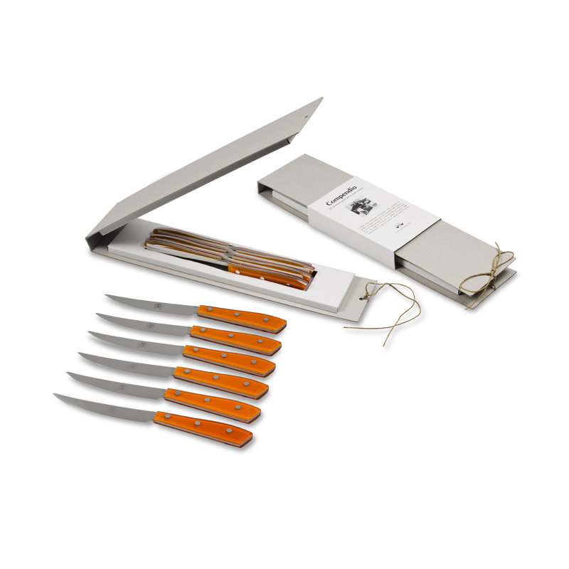 Compendio Table Knives, Orange