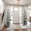 Arbre de Noël floqué avec base en pot, 70 lumières à DEL blanc chaud, 365 pointes, branches en PE + PVC avec 7 pommes de pin, petit arbre de fêtes pré-éclairé pour la table, le vestibule ou la décoration intérieure-1618858016
