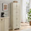Armoire de rangement autoportante avec 8 portes et 4 tablettes pour le salon, la cuisine, la salle à manger et le bureau-2061655969