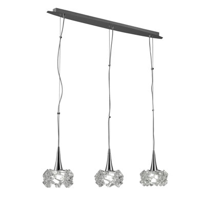 Wanda 3 - Light Polished Chrome Kitchen Island Pendant