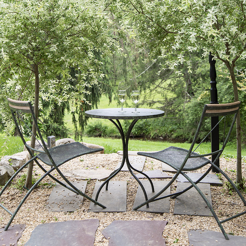 Moment Round Metal Outdoor Dining Table , 26.5'' in. W 26.5'' in. D