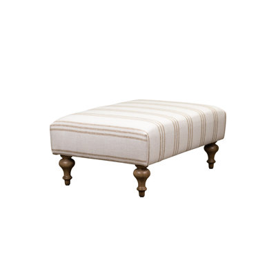 Ettine Ottoman in Oat w/ Livesmart Protection