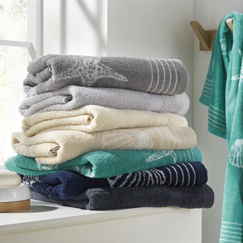 Dyckhoff Towel Seashell, Navy Blue